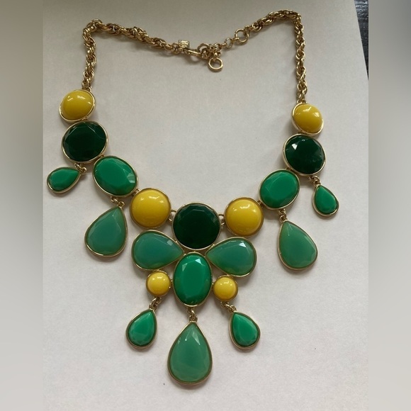 Banana Republic Green & Yellow Statement Necklace - Picture 2 of 6